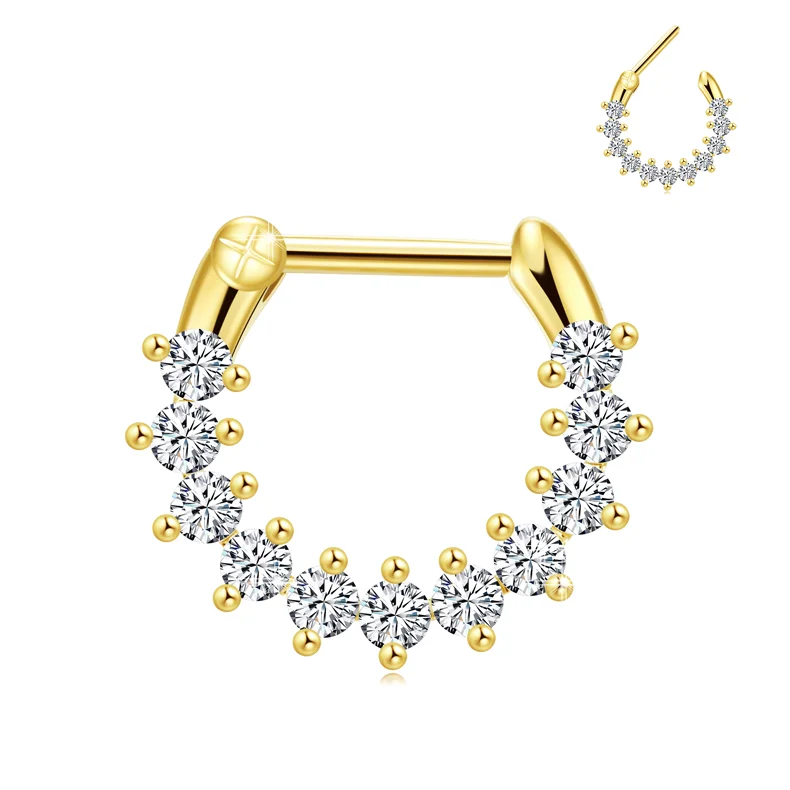 Cheap Factory Price 316L Stainless Steel/Copper/Zircon Nose Ring Women Nose Rings