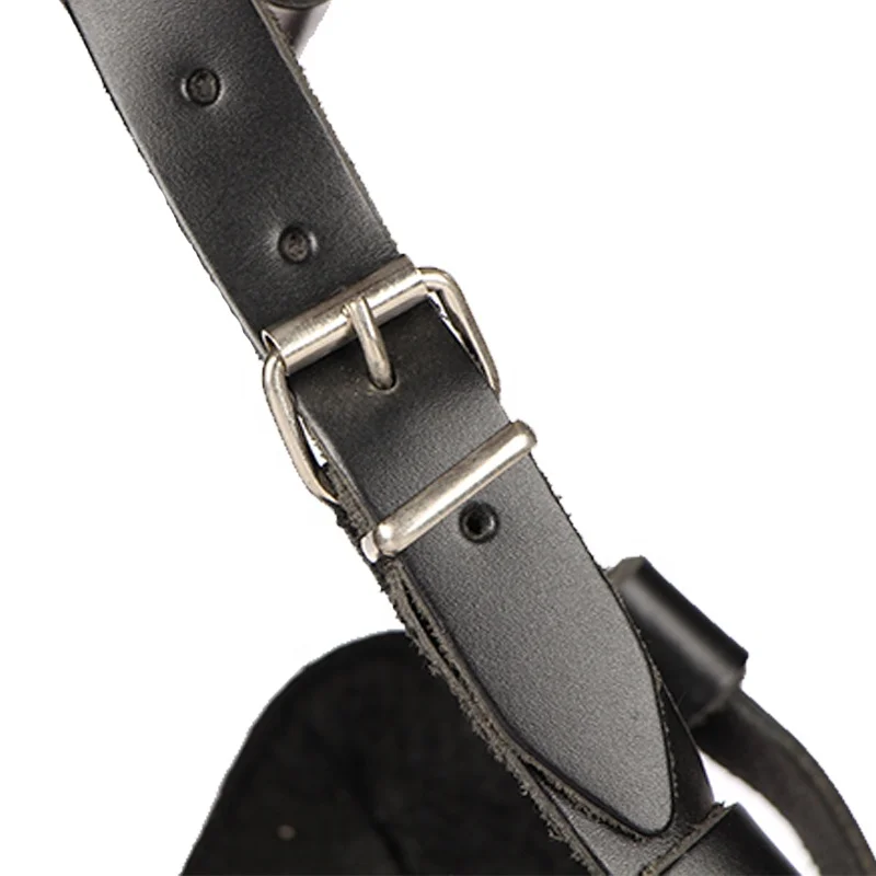 Custom Leather Black Steel Dog Muzzle Cover Deterrent Anti-Bite Tactical Training Dog Muzzle For German Shepherd Rottweiler