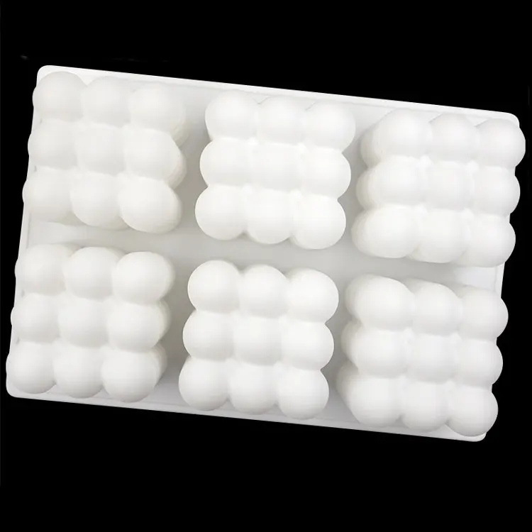 3d Magic Cube Cloud Bubble Fondant Silicone Mold For Ice Cream Chocolate Pastry Dessert Handmade Artwork Crafts Candle Mould