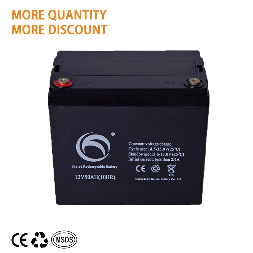 Wholesale OEM ODM Maintenance Free gel VRLA 12V 50A UPS Sealed Lead Acid Battery 12 Volt 50 ah AGM Deep Cycle Solar Battery