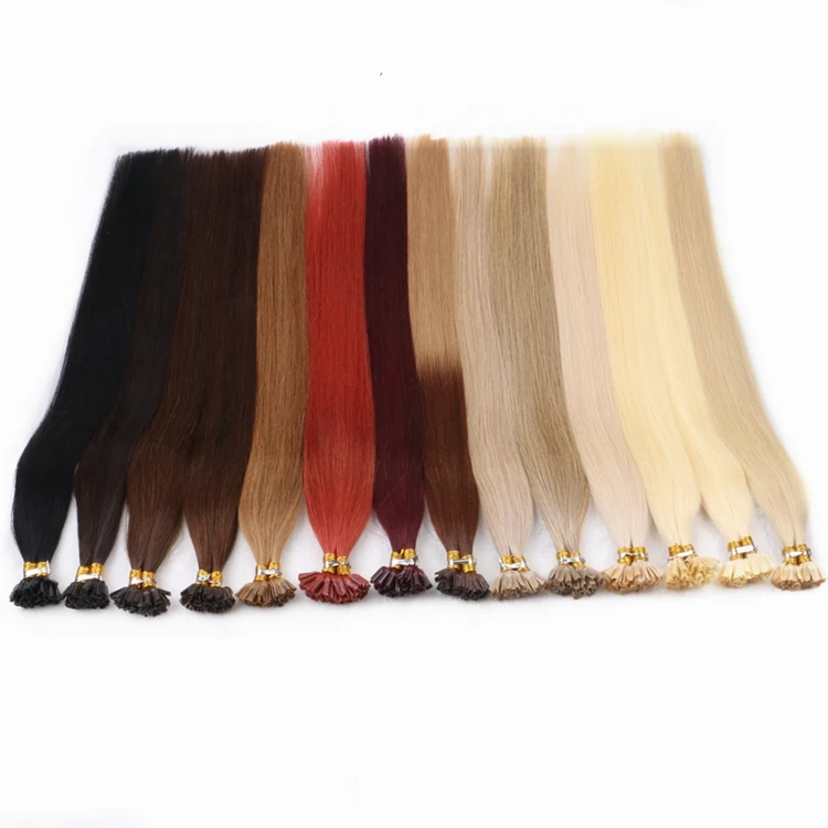 Dark Color U Tip Curly Hair Extention Cuticle Virgin Remy Fusion Extensions Human Hair With Black Women