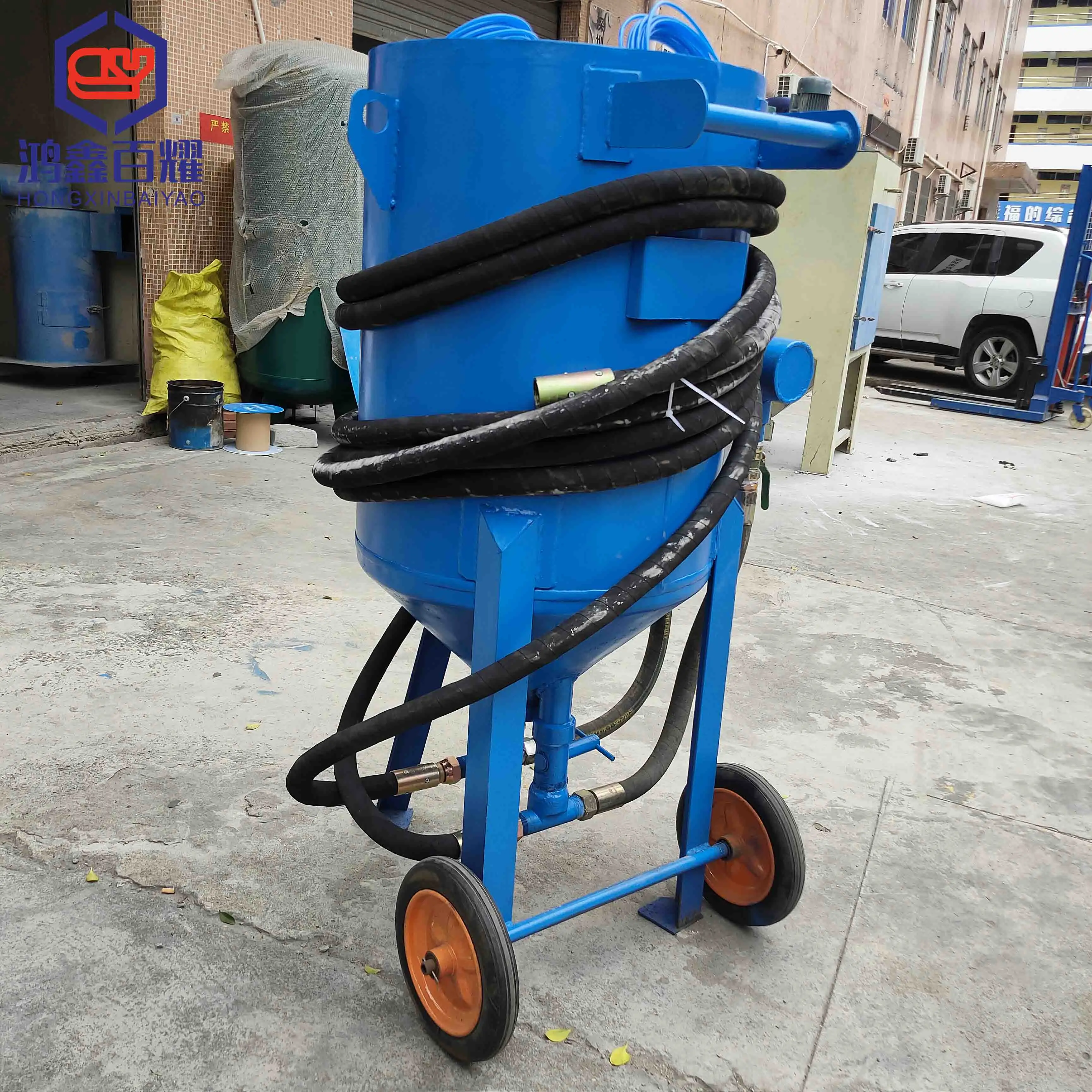 BY-600 Portable Sand Blasting Machine Price Sand Blasting Rust Remover Wheel Sand Blasting Machine