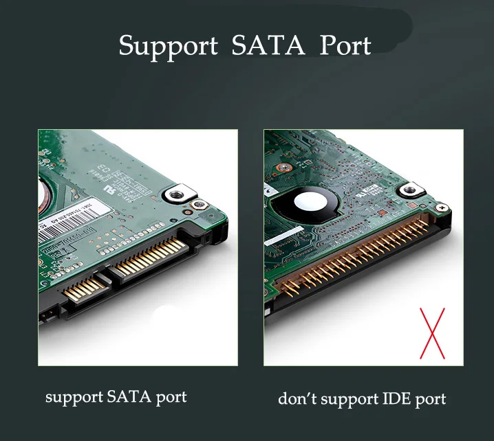 Прозрачный корпус DP для жесткого диска 2 5 дюйма с USB на SATA внешний SSD Поддержка Гбит/с ТБ