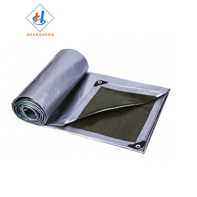 3 Years Guarantee Pe Tarpaulin 260 Gsm Heavy Duty Pe Tarpaulin Green And Black