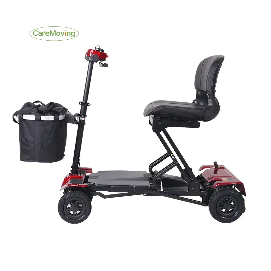 China factory portable lightest airport disabled scooter mobility electric folding scooter with 4 wheel