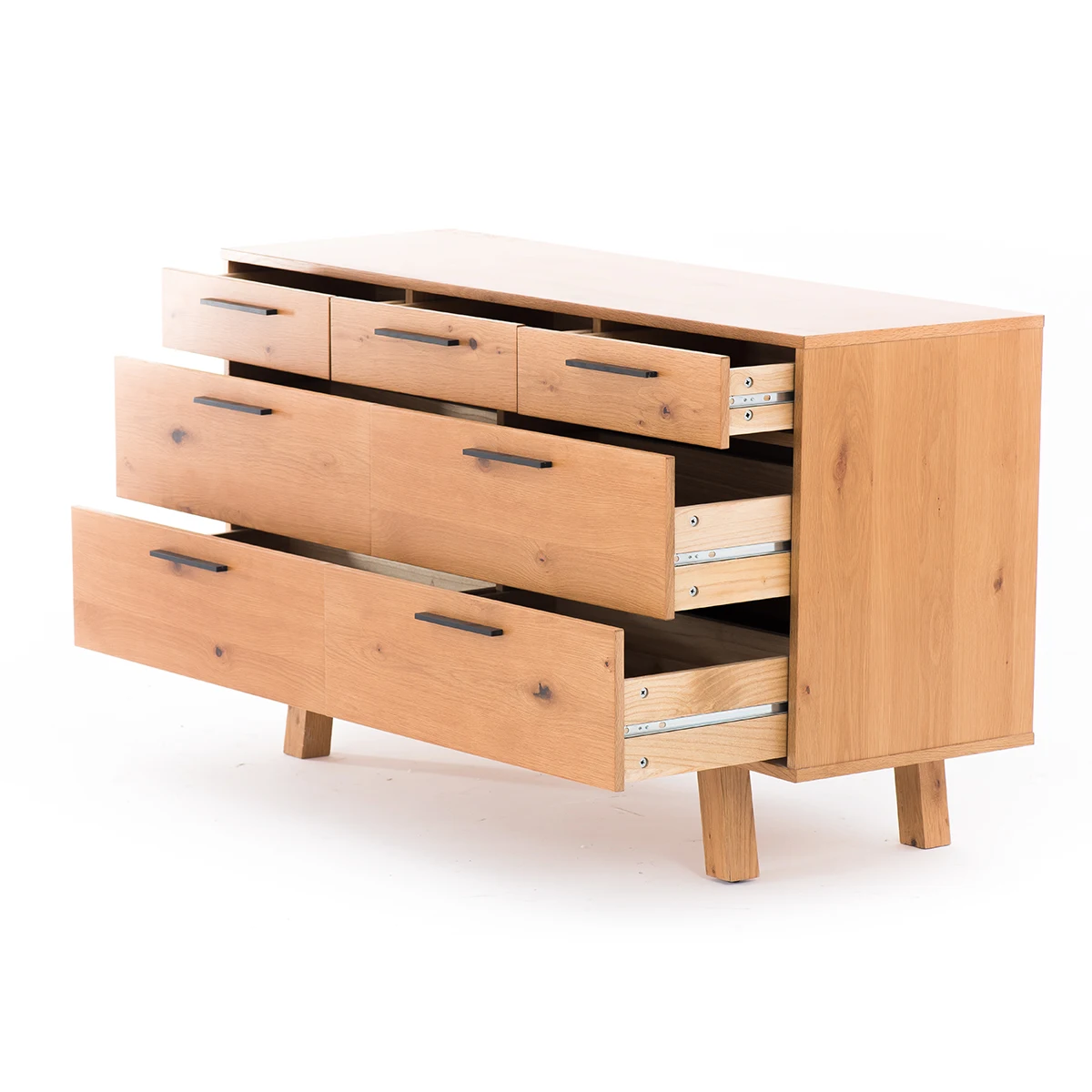 Chinese Custom Modern Style Dining Set Vintage Sideboard Furniture Wood Cabinet Chest Of 7-Drawer Dresser Sideboard