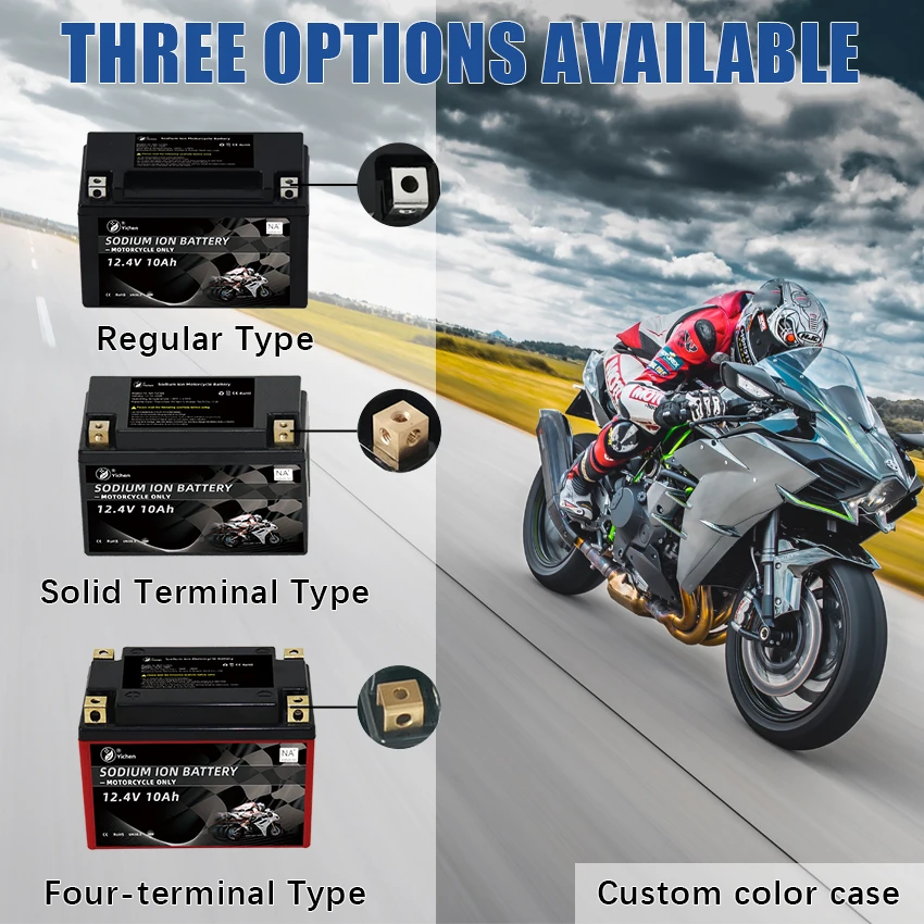 12N7D-BS 12N7-4B заводская цена SIB 12 В 10Ah Na-ion стартер для велосипеда 4-teminals Powersport натрий-ионный