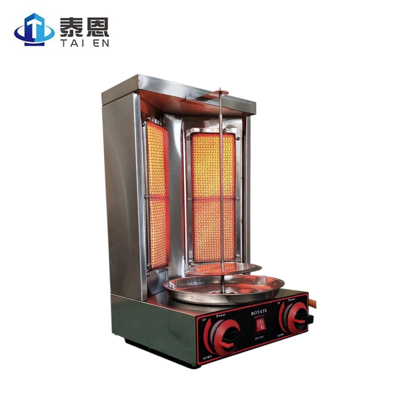 
High Efficiency Ceramic Burners Table top Commercial Gas Mini kebab Maker Machine Gas Shawarma 