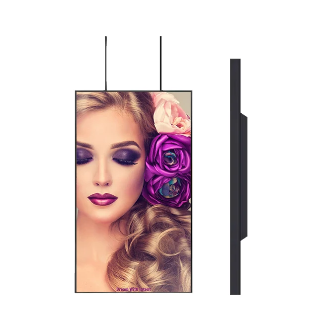 55 inches High Brightness Window monitor LCD Sunlight Readable Window Facing Display Ceiling Window facing display screen