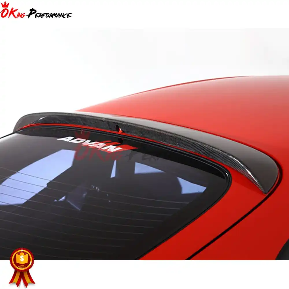 R Style Carbon Fiber Roof Wing For Toyota Supra MK4 JZA80 A80 MKIV Rear Spoiler
