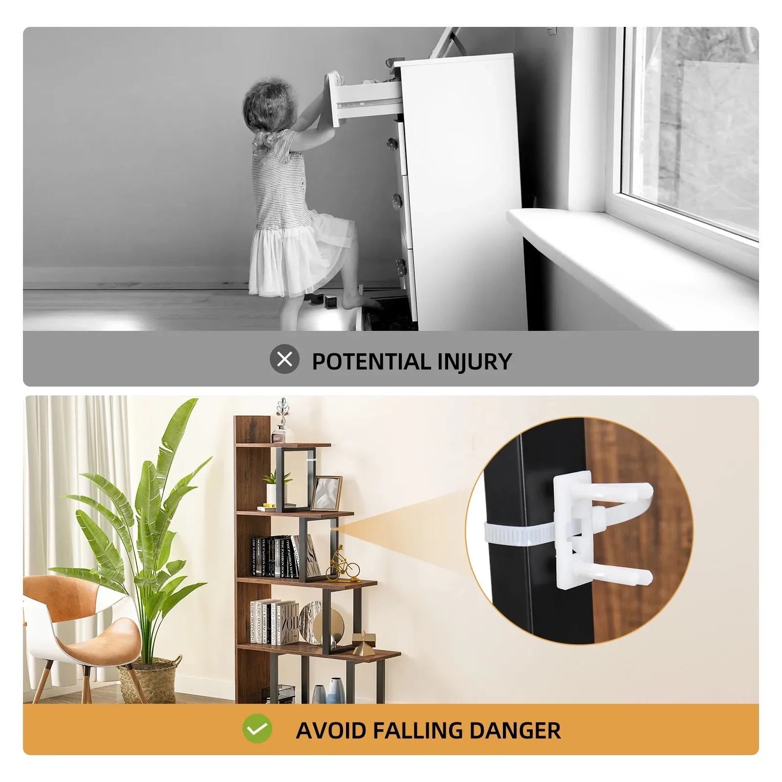 Living Room Modern Steel Wood Bookcase Storage Display Shelf Freestanding Ladder Etagere Bookcase