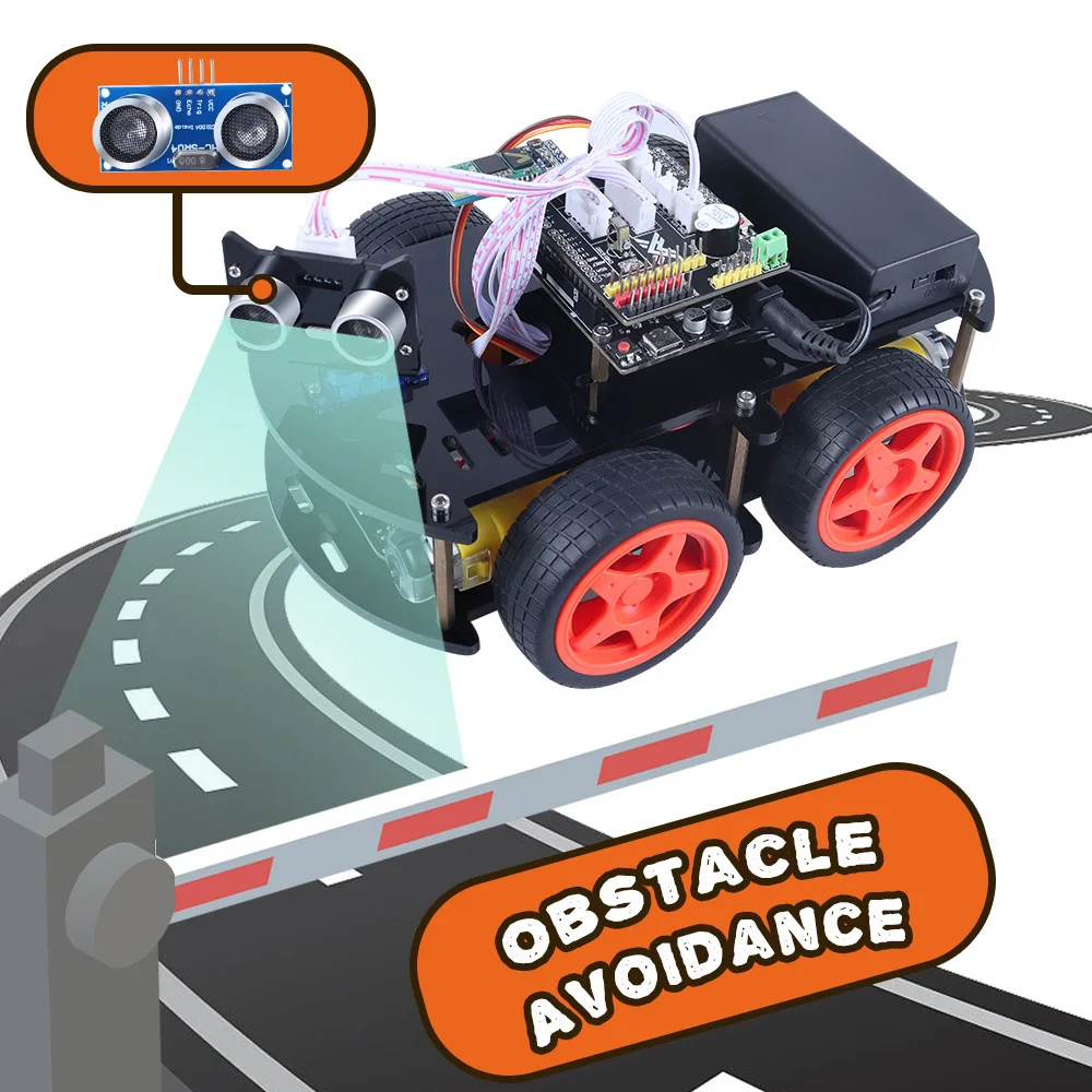 Factory Supply Wholesale DIY U N O Bot Bluetooth Remote Controller Smart Car Programming Kit Compatible With Arduino