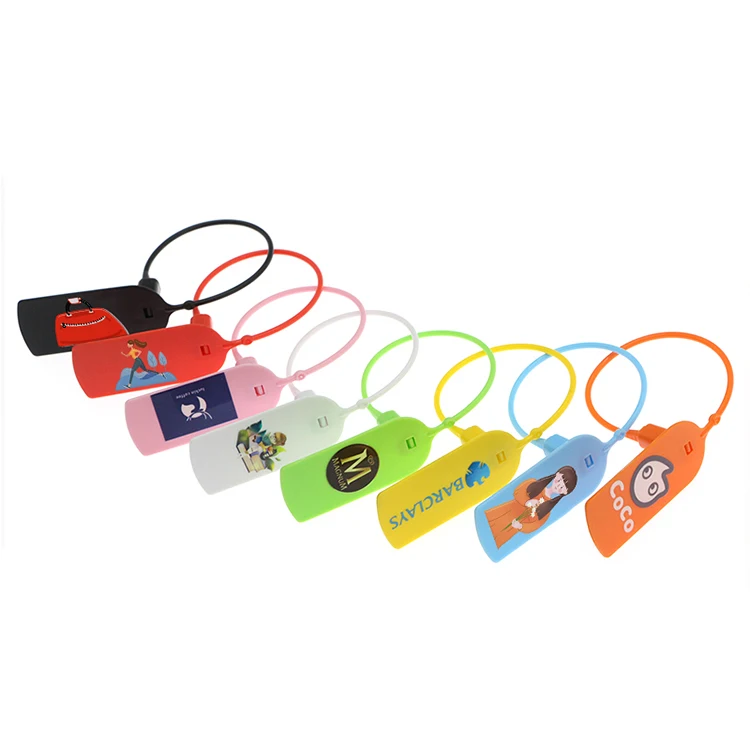 Hot Sale Customizable Hang Tags Seals Tamper Proof Seal for Clothes Plastic Seals Tag