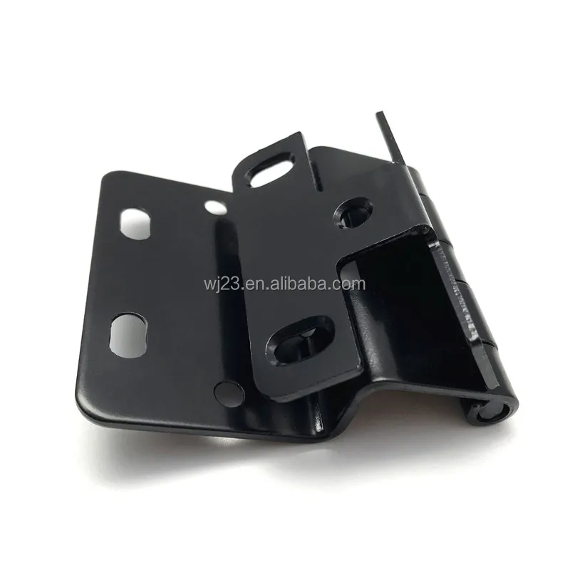GUANGYOU nice quality bending design cabinet equipment Black color steel cranked hinge for door