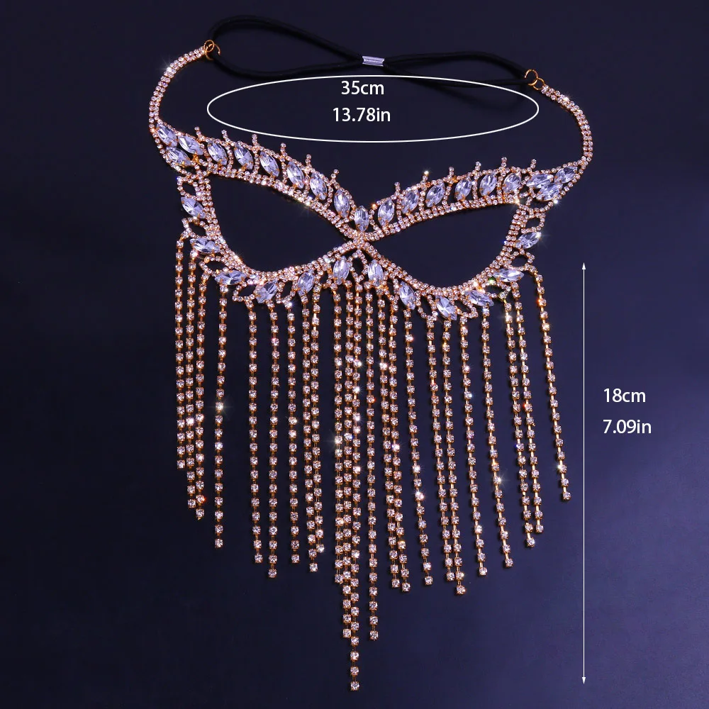 New personalized rhinestone mask fashionable and novel Halloween dance makeup party decoration