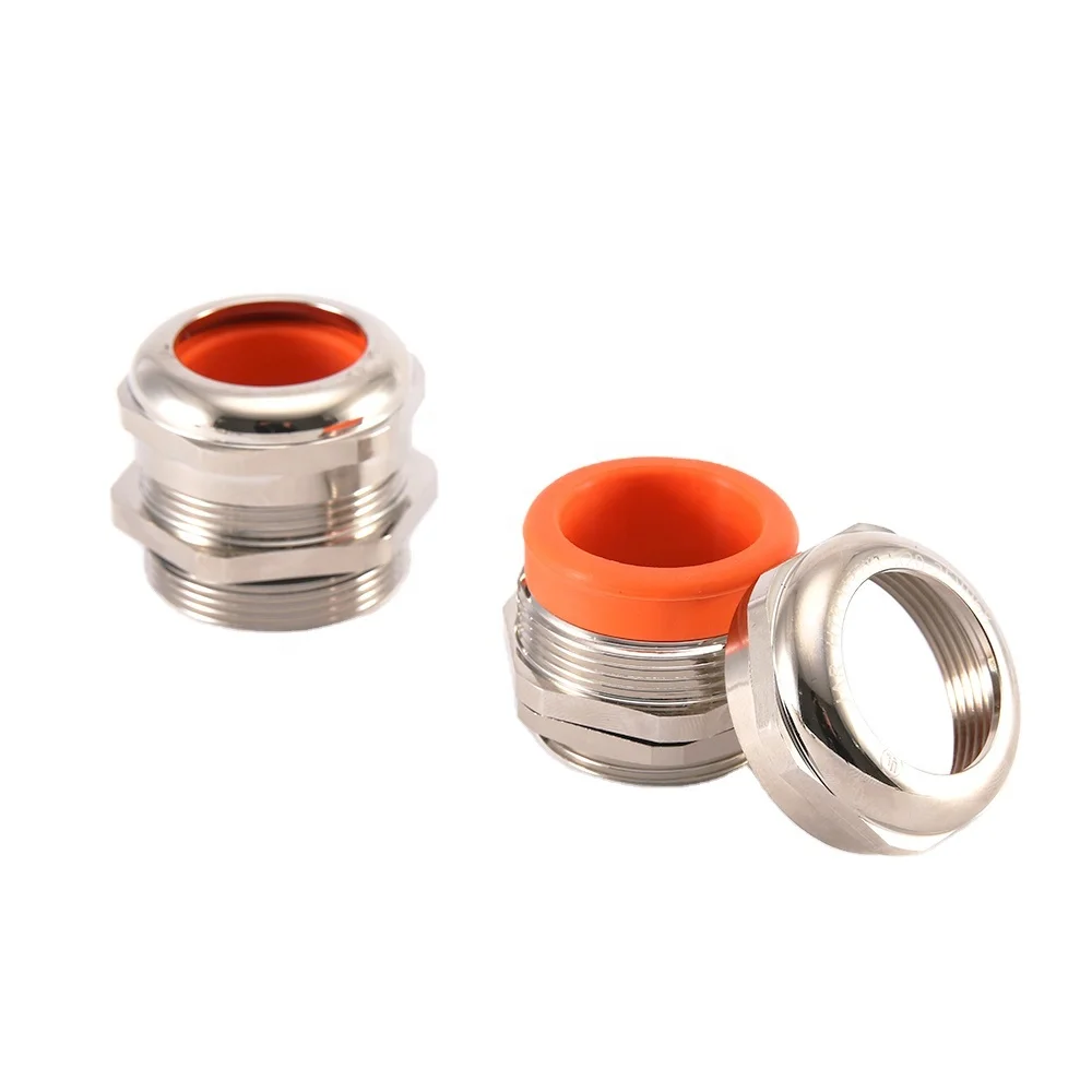 IP68 Waterproof Rubber Seal Thread Cord Clamp UL Listed Brass Cable Gland