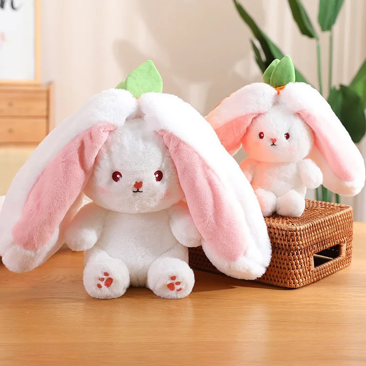 Transformed Rabbit Fruit Doll Cute Strawberry Rabbit Doll Plush Toy Sleeping Pillow Easter Bunny Birthday Gift For Christmas
