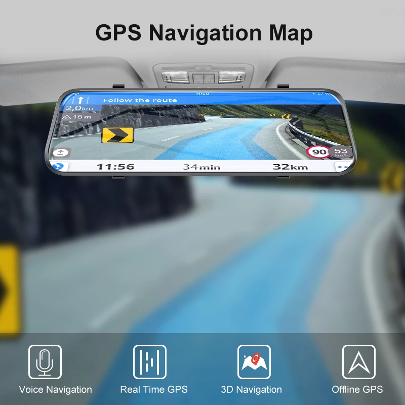 Z55 android 8 0 2 + 32g 4g зеркало Автомобильный видеорегистратор с Wi-Fi adas gps навигация заднего вида Автомобильная камера удаленный монитор на телефоне
