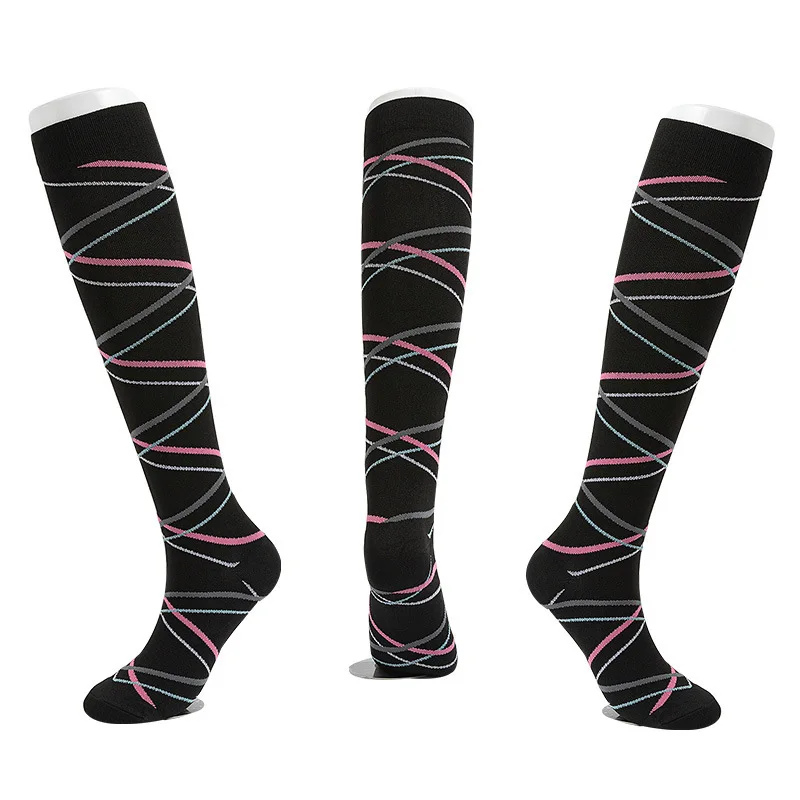 Factory Price Athletic Crew Unisex Running Wholesale Custom Print Compression Socks