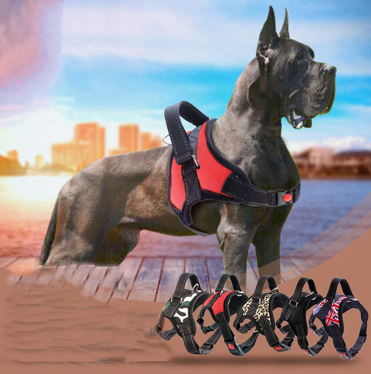 Hot Sale Dog Harness Luxury Reflective Heavy Duty No Pull Soft Pet Dog Harness Vest For Small Large Dogs