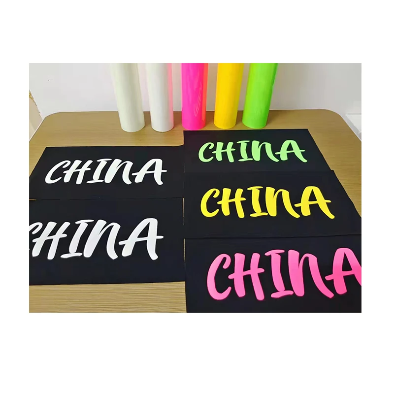 hot sale HTV heat press luminous puff vinyl glow-in-dark HTV cubic effect vinyl for clothing discount