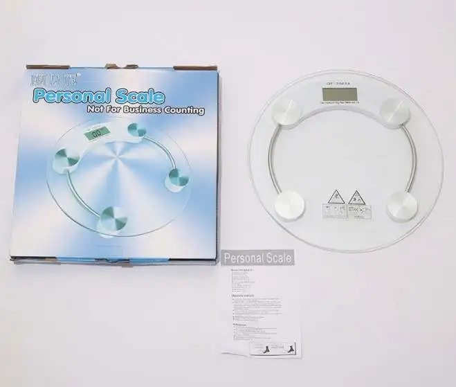 New products Scale 180kg transparent usb battery version Body Round Weighing Balance Scales