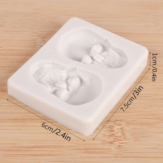 custom Large Skull Shaped Silicone Molds Chocolate Bomb Bath Bombs Handmade Soap silicone mold