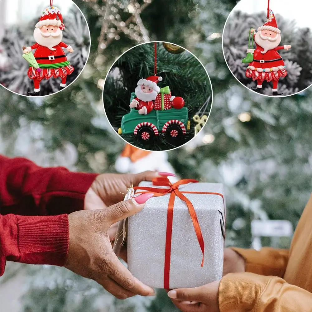 Home-Weddings-Christmas Holiday Decor, DIY Hanging Ornaments Snowman Santa Claus Little Deer,Christmas Tree Hanging Decorations