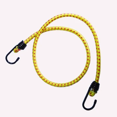 10MM YELLOW BUNGEE CORD STRAP X 80CM WITH REVERSE HOOK