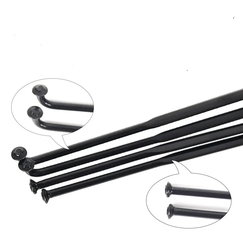 2024 new hot selling mountain bike spokes 14G 249/259/292 road bike stainless steel elbow wind-breaking flat spokes
