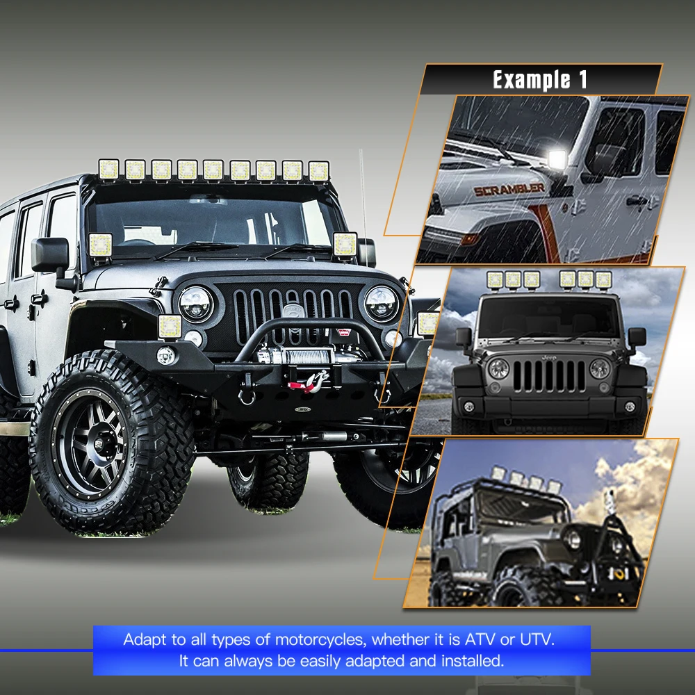 On Time Delivery Car LED Work Light 123W Spot&Flood Beam LED Fog Lamp Truck Lighting Bar