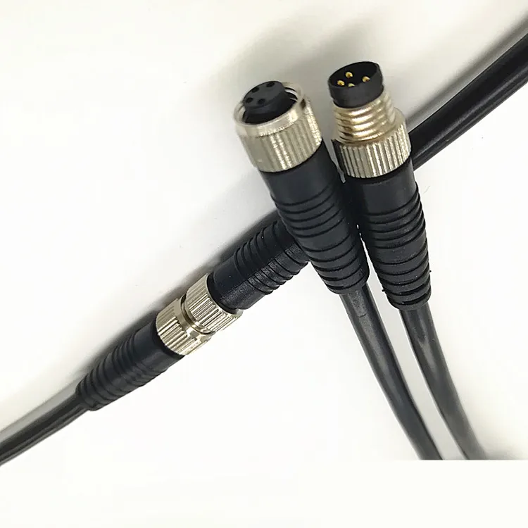 Free Sample IP68 Waterproof Metal M8 Cable Connector 5 Pin for LED Lighting