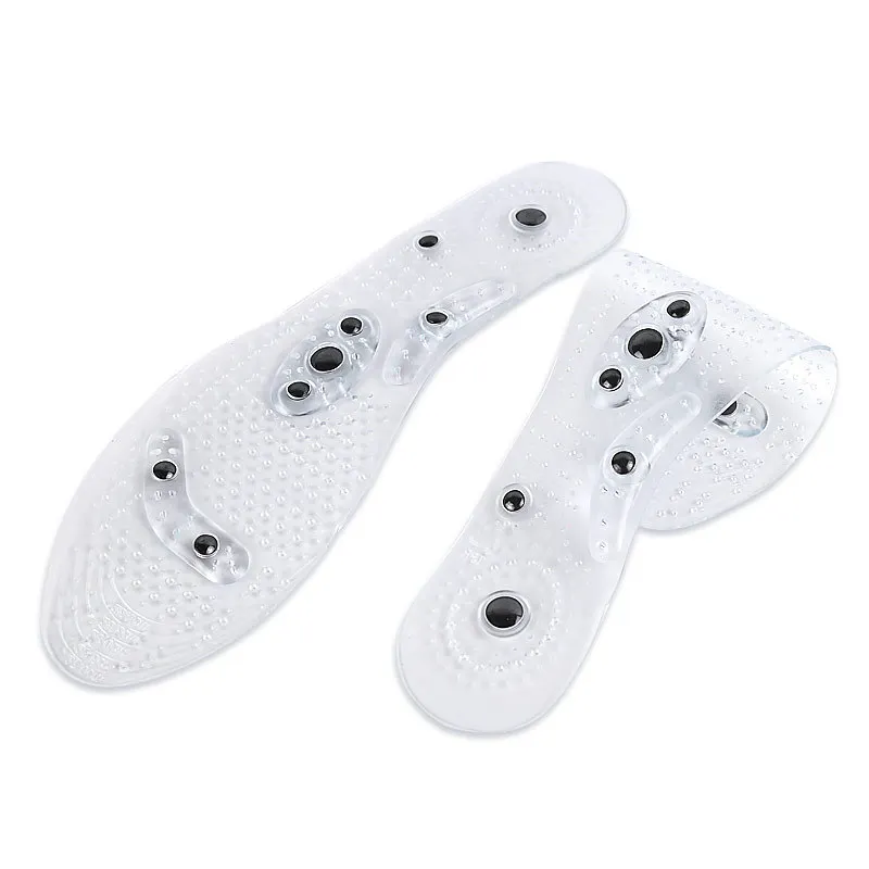 PVC gel feet massage foot reflexology shoes insole acupuncture acupressure magnetic insoles