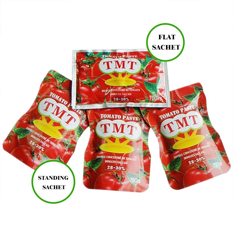 High Quality 70g Tomato Paste in Pouch Sachet Tomato Paste