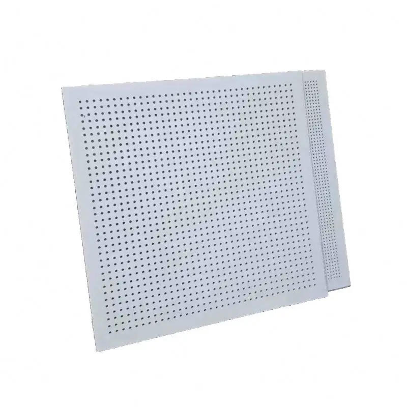 Suspension ceiling gypsum acoustic tile white coating (no pvc) removable modules 600*600mm perforated pvc ceilings