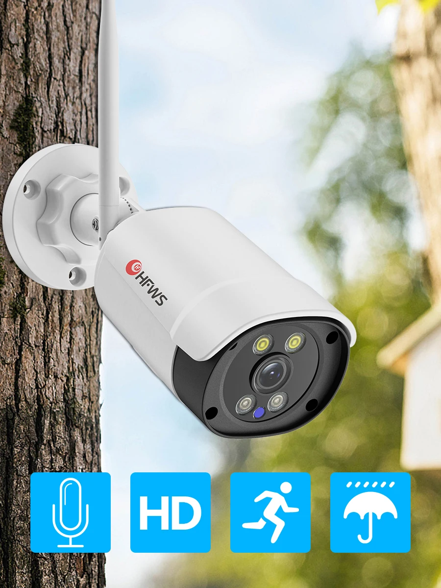 Комплект беспроводной наружной видеокамеры Tuya Smart Life, 4 канала, 2 МП, 1080P, HD, Poe