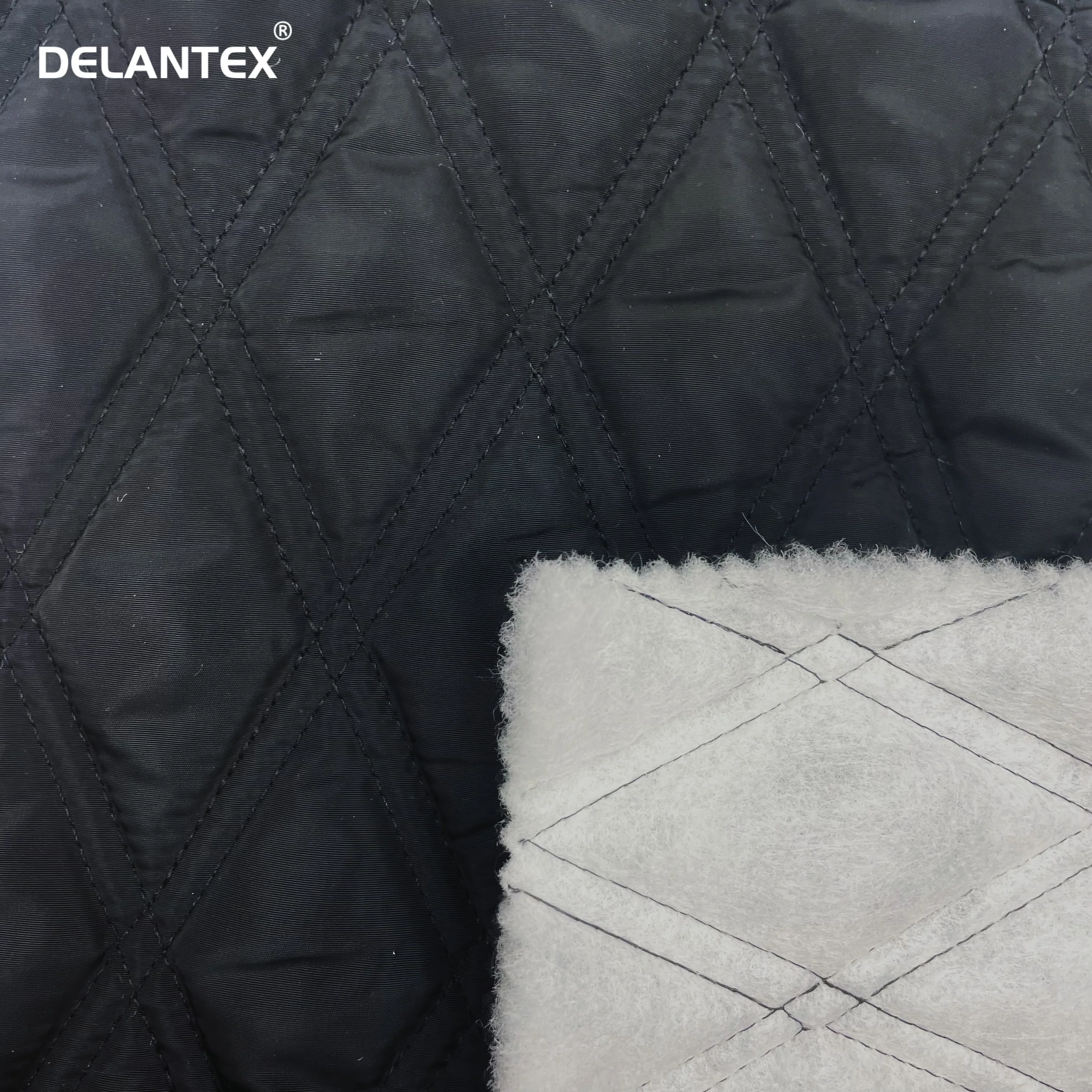 Delantex хорошая цена и хорошие продажи 100 полиэстер 2-слойная стеганая ткань для пуховика