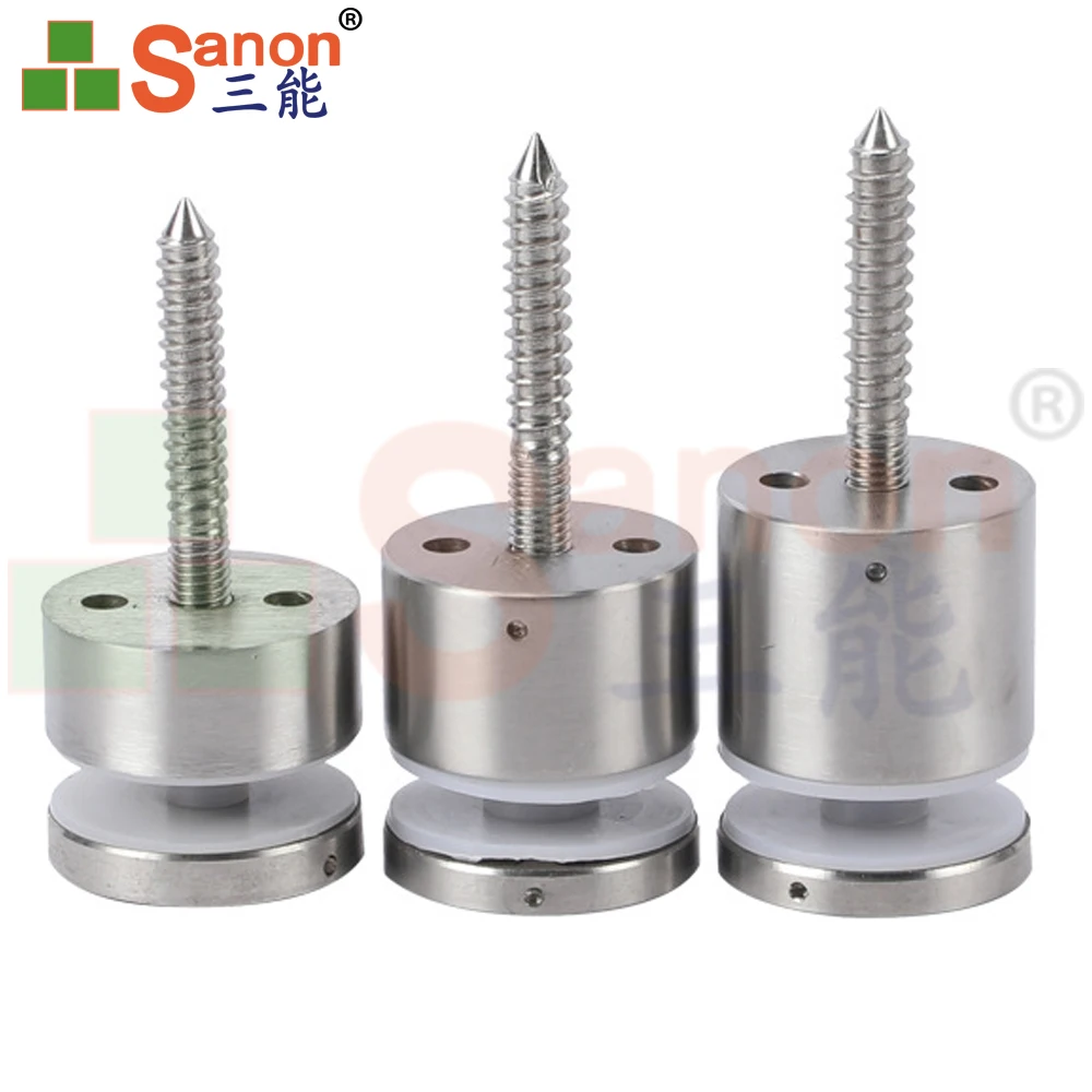 SANON Glass Balustrade Stair Fitting Glass Spacer Solid Wall Mounted Stainless Steel Standoff