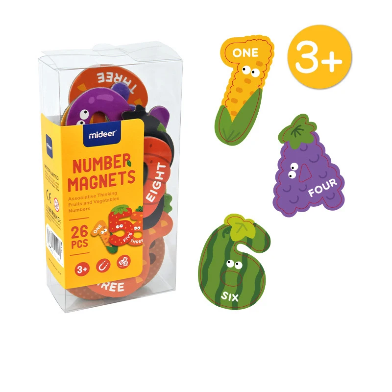 Children wooden other toys baby learning animals magnetic stickers creative lovely English letters children magnetic stickers