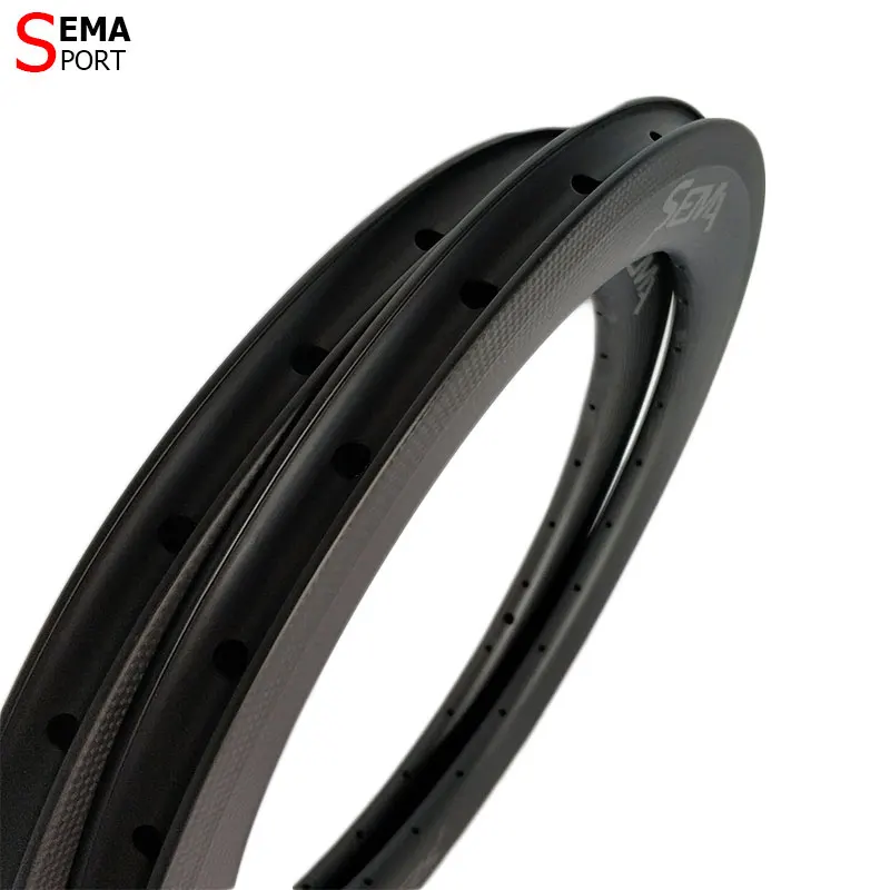 
clincher 20inch 406 full carbon rim glossy/matte custom weave ud/3k/3kt/12k/12kt/18k/marble depth 50mm birdy bicycle 