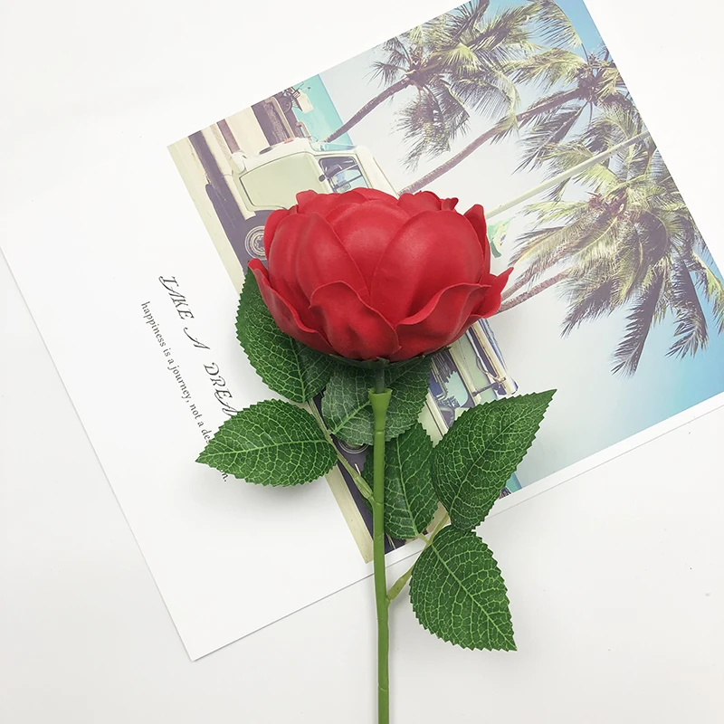 16pcs Wholesale large artificial bouquet gift box decorated with scented big peony soap flower