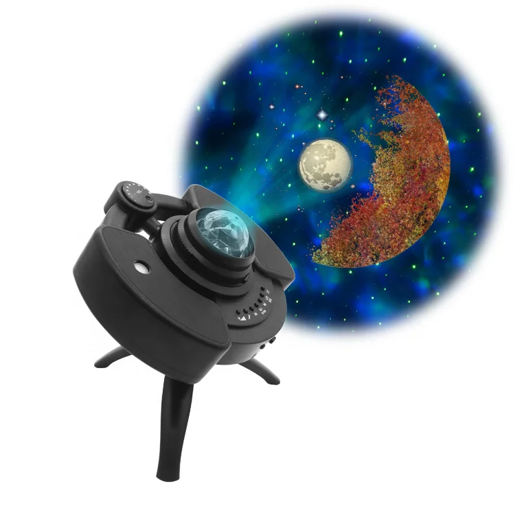 2021 new starry sky night light projector UFO 4 effect in 1 led laser music moon nebula starry light projector for kids