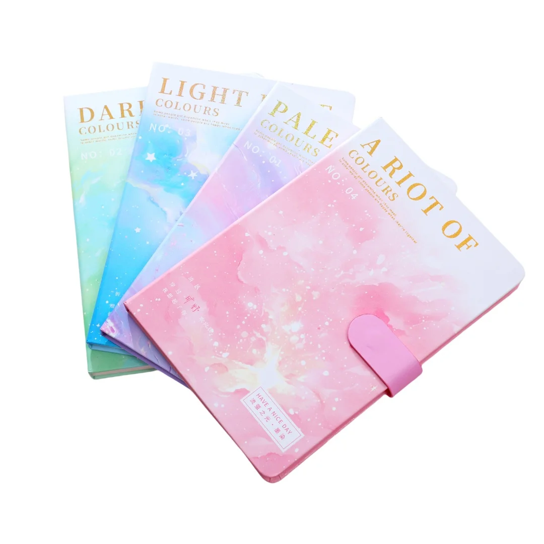 Trading Card Binder Leather Journal Ring Binder Notebook Colorful Marble A6 Bbudget Binder With Cash Envelopes