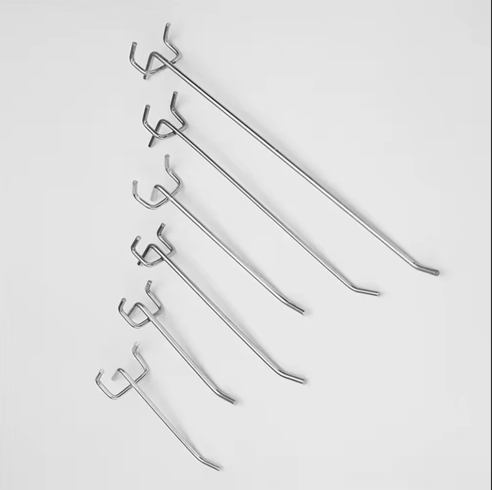 Iron Display Hanging Slatwall Hook with Triangle Bracket Structure