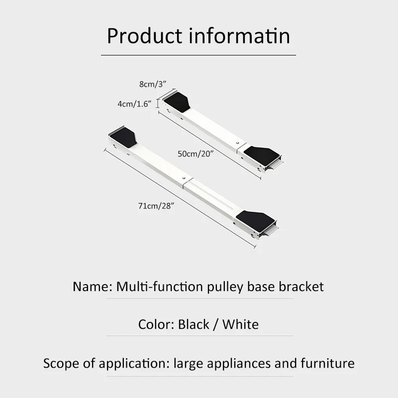 Washing Machine Base With Wheels Washing Machine Stand Extendable Appliance Rollers Refrigerator Base with Locking Wheel