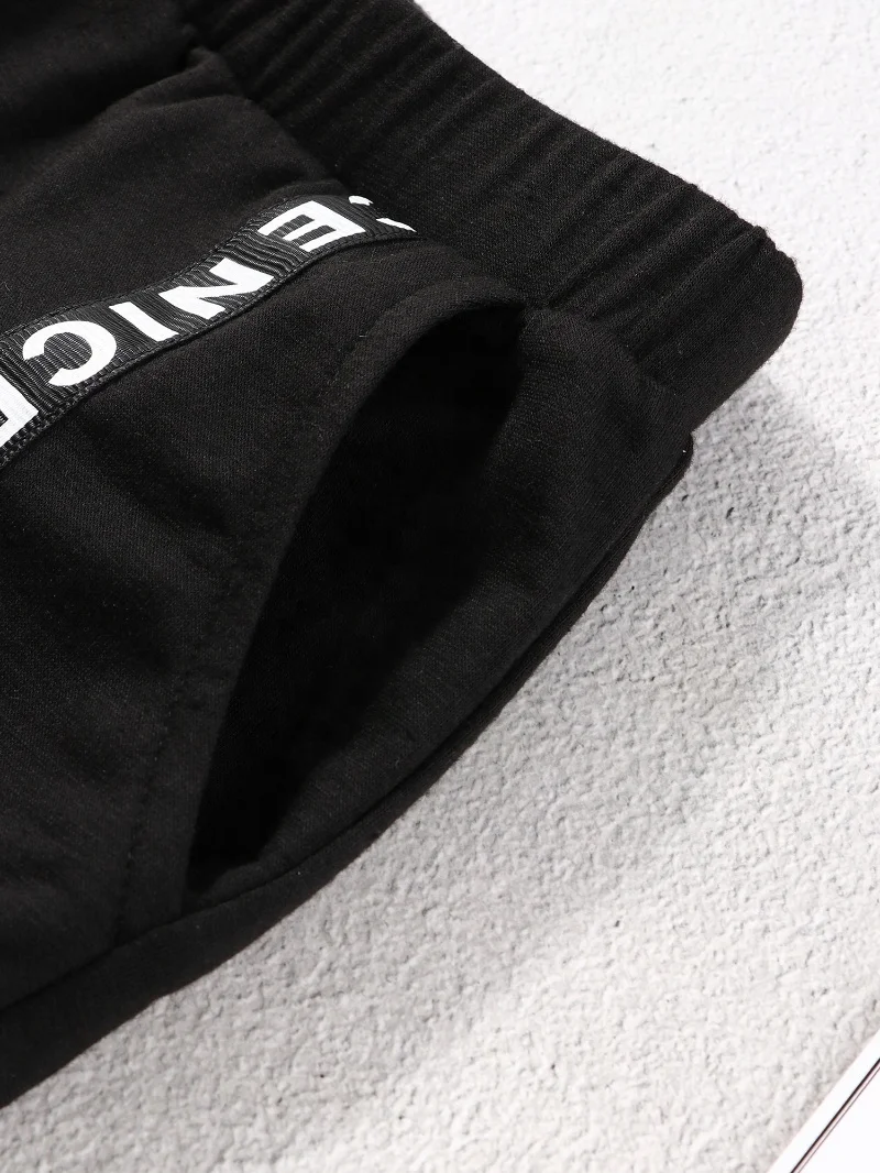 
Girls Two Pieces Sport Suits Letter Printed Short Sleeves Crop Top with Elastic Low Waist Leggings Kids Workout Clothing 