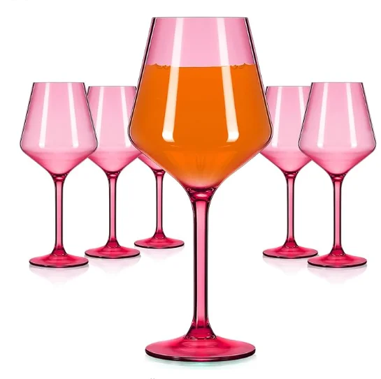 Acrylic glasses drinkware   Tritan & Acrylic Wine Glasses Stemmed - Dishwasher Safe | Unbreakable Glass for Indoor & Outdoor
