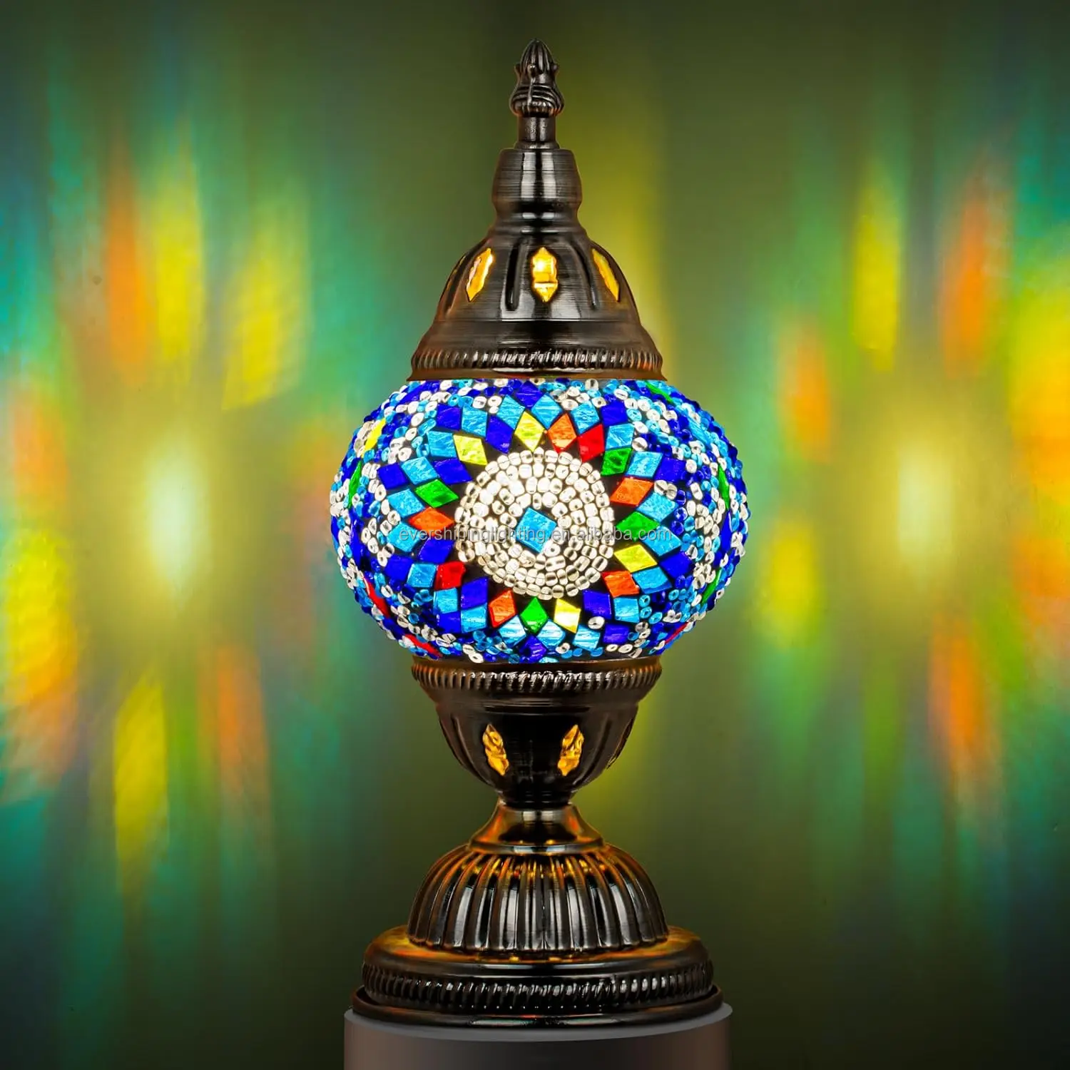 Marrakech Handmade Glass Turkish Mosaic Lamp Kit DIY Mosaic Table Lamp Home Craft Kit