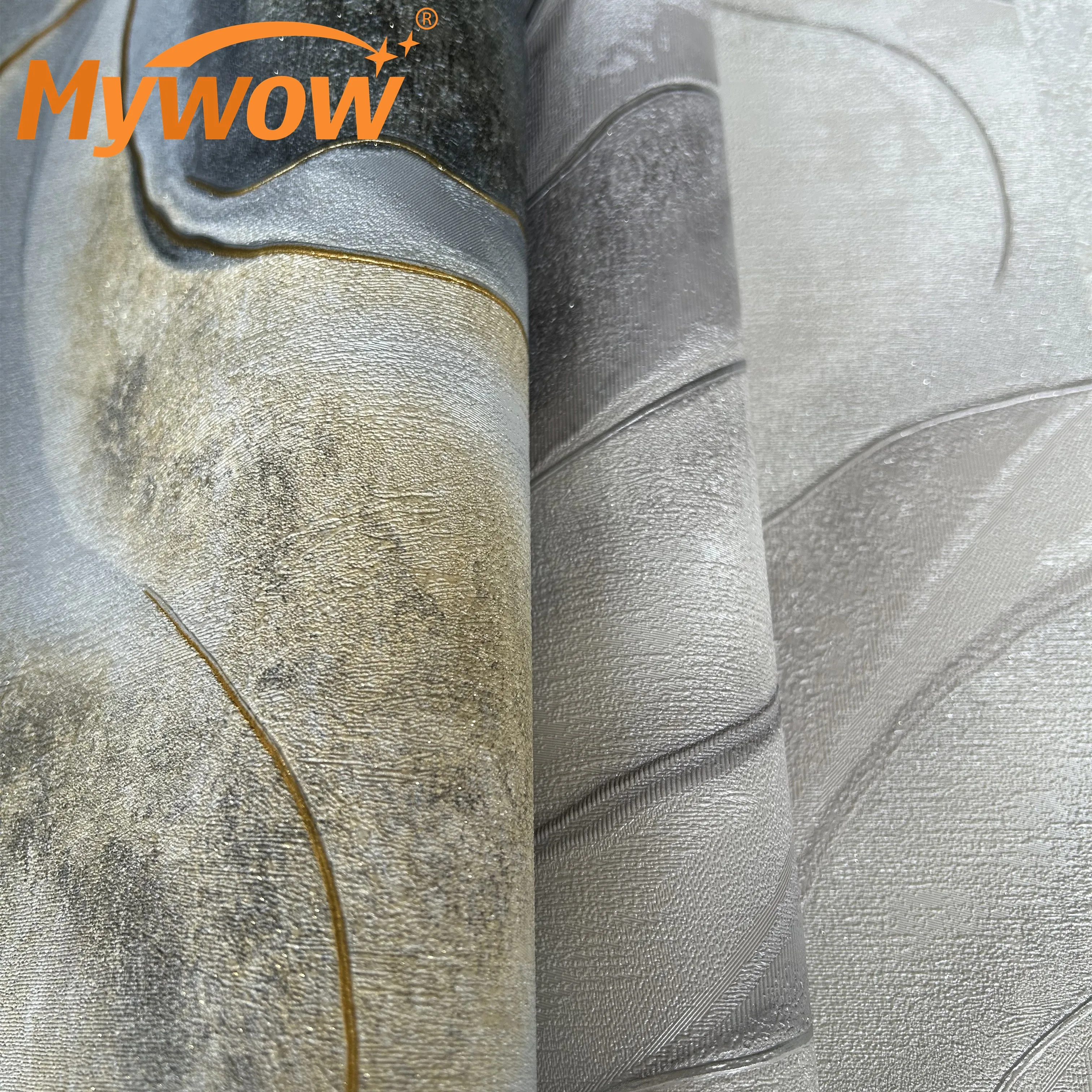 MyWow Colorful Marble Plain Embossed Textured Wallcovering Luxury 3D Big Wallpaper Roll PVC Wallpaper For Interior Decoration