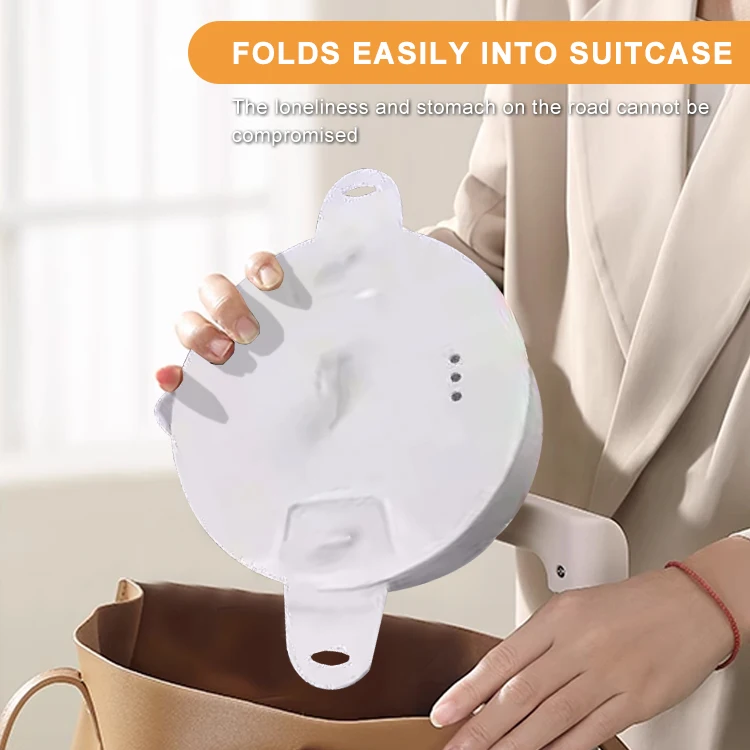 Low moq product silicone outdoor travel noodle foldable electric chinese hot pot electric multi pot cooker